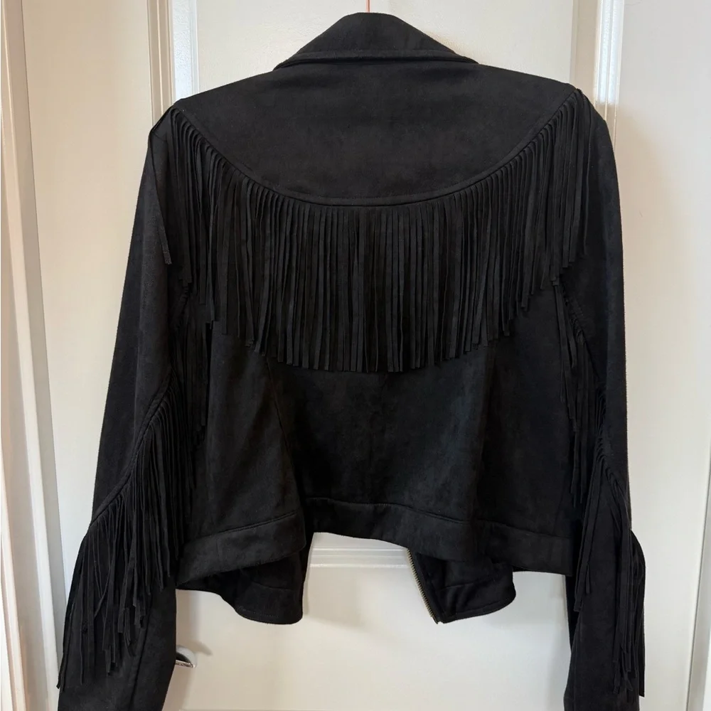 Flying Tomato Faux Suede Jacket - Black - Picture 2 of 5